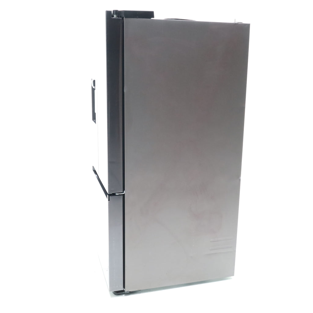 Pictures of 30 in. Fingerprint Resistant Stainless Steel ENERGY STAR Samsung 22 cu. ft. 3 Door French Door Refrigerator with Exterior Water and Ice Dispenser - Scratch & Dent - Moderate - Neu Appliance Outlet - Discount Appliance Outlet in Austin, Tx