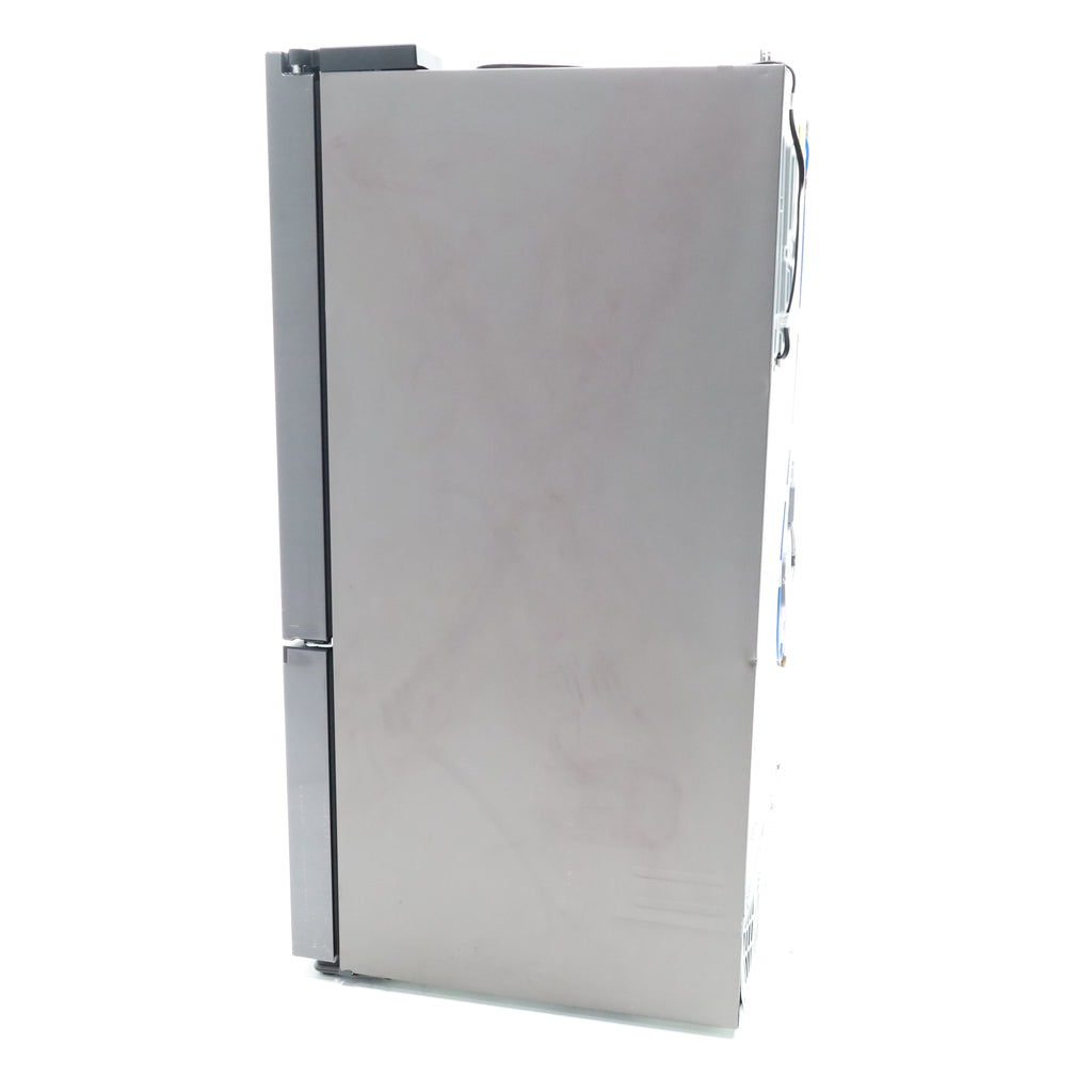 Pictures of 30 in. Fingerprint Resistant Stainless Steel ENERGY STAR Samsung 22 cu. ft. 3 Door French Door Refrigerator with Exterior Water and Ice Dispenser - Scratch & Dent - Moderate - Neu Appliance Outlet - Discount Appliance Outlet in Austin, Tx