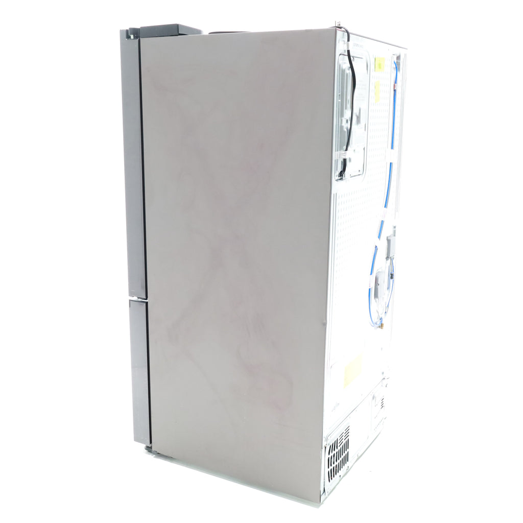 Pictures of 30 in. Fingerprint Resistant Stainless Steel ENERGY STAR Samsung 22 cu. ft. 3 Door French Door Refrigerator with Exterior Water and Ice Dispenser - Scratch & Dent - Moderate - Neu Appliance Outlet - Discount Appliance Outlet in Austin, Tx