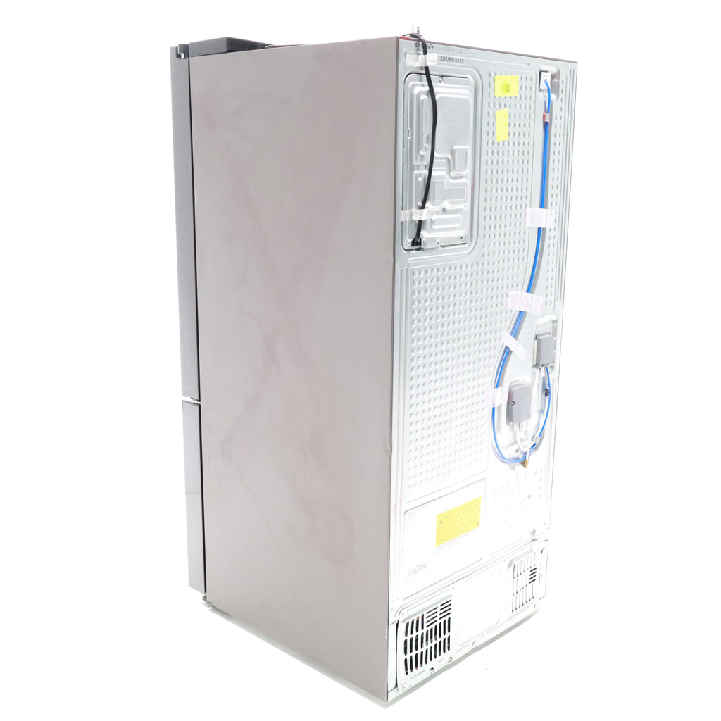 Pictures of 30 in. Fingerprint Resistant Stainless Steel ENERGY STAR Samsung 22 cu. ft. 3 Door French Door Refrigerator with Exterior Water and Ice Dispenser - Scratch & Dent - Moderate - Neu Appliance Outlet - Discount Appliance Outlet in Austin, Tx