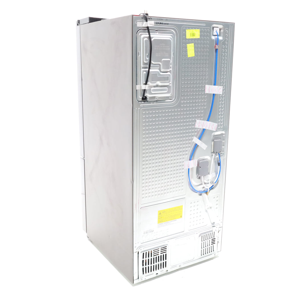 Pictures of 30 in. Fingerprint Resistant Stainless Steel ENERGY STAR Samsung 22 cu. ft. 3 Door French Door Refrigerator with Exterior Water and Ice Dispenser - Scratch & Dent - Moderate - Neu Appliance Outlet - Discount Appliance Outlet in Austin, Tx