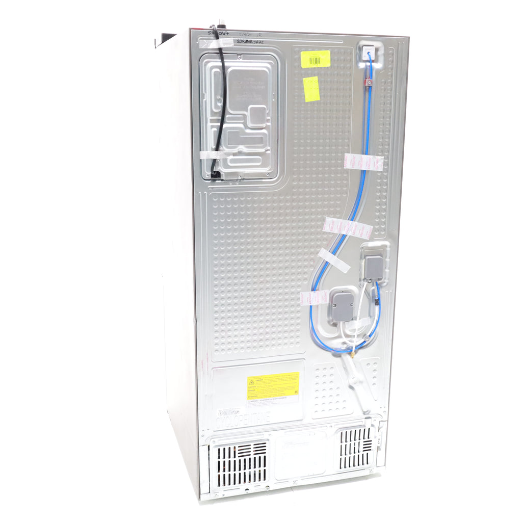 Pictures of 30 in. Fingerprint Resistant Stainless Steel ENERGY STAR Samsung 22 cu. ft. 3 Door French Door Refrigerator with Exterior Water and Ice Dispenser - Scratch & Dent - Moderate - Neu Appliance Outlet - Discount Appliance Outlet in Austin, Tx