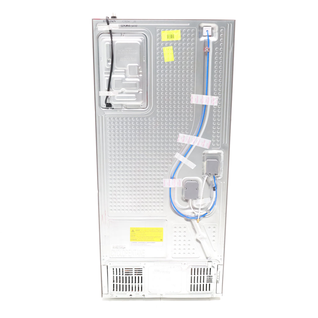 Pictures of 30 in. Fingerprint Resistant Stainless Steel ENERGY STAR Samsung 22 cu. ft. 3 Door French Door Refrigerator with Exterior Water and Ice Dispenser - Scratch & Dent - Moderate - Neu Appliance Outlet - Discount Appliance Outlet in Austin, Tx