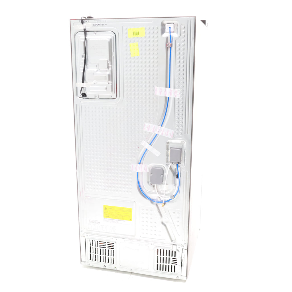 Pictures of 30 in. Fingerprint Resistant Stainless Steel ENERGY STAR Samsung 22 cu. ft. 3 Door French Door Refrigerator with Exterior Water and Ice Dispenser - Scratch & Dent - Moderate - Neu Appliance Outlet - Discount Appliance Outlet in Austin, Tx