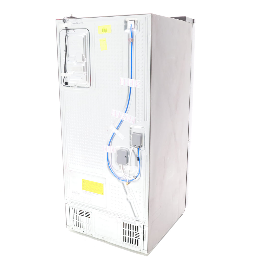 Pictures of 30 in. Fingerprint Resistant Stainless Steel ENERGY STAR Samsung 22 cu. ft. 3 Door French Door Refrigerator with Exterior Water and Ice Dispenser - Scratch & Dent - Moderate - Neu Appliance Outlet - Discount Appliance Outlet in Austin, Tx