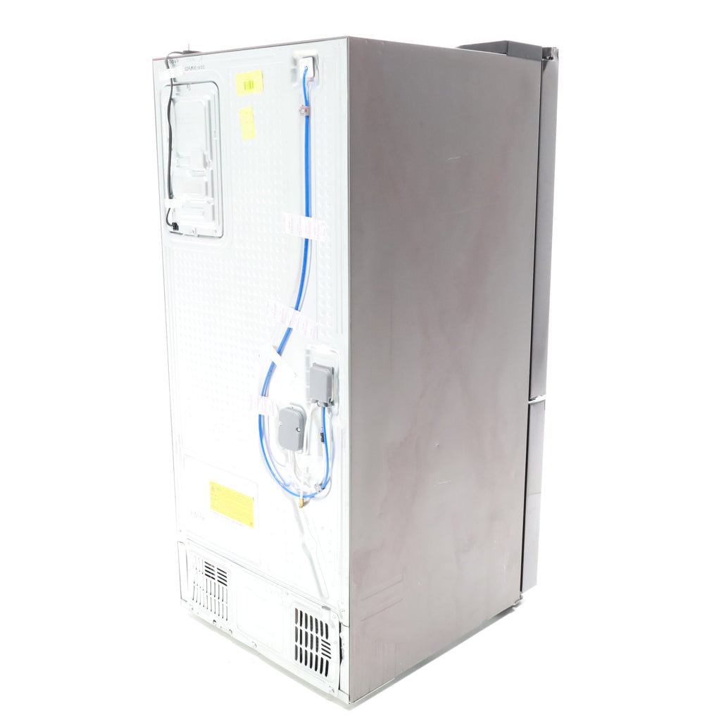 Pictures of 30 in. Fingerprint Resistant Stainless Steel ENERGY STAR Samsung 22 cu. ft. 3 Door French Door Refrigerator with Exterior Water and Ice Dispenser - Scratch & Dent - Moderate - Neu Appliance Outlet - Discount Appliance Outlet in Austin, Tx