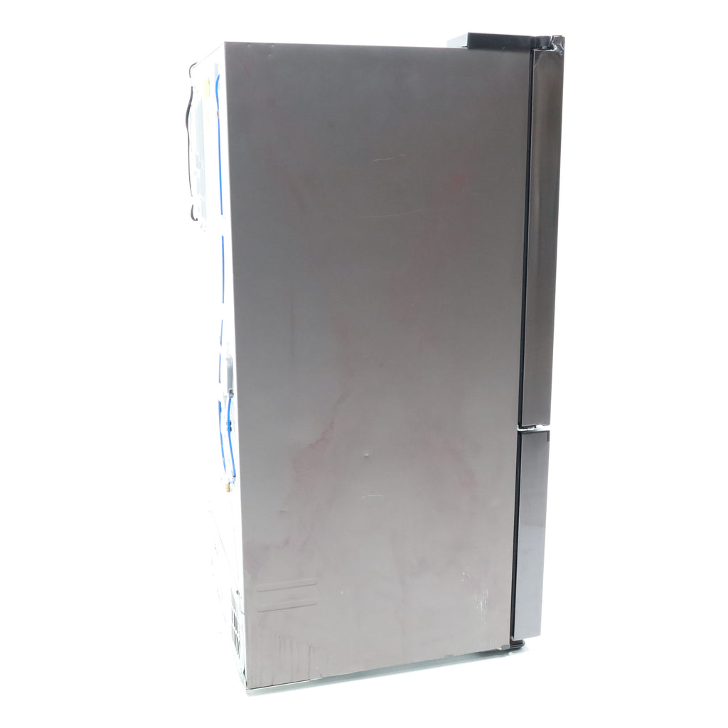 Pictures of 30 in. Fingerprint Resistant Stainless Steel ENERGY STAR Samsung 22 cu. ft. 3 Door French Door Refrigerator with Exterior Water and Ice Dispenser - Scratch & Dent - Moderate - Neu Appliance Outlet - Discount Appliance Outlet in Austin, Tx