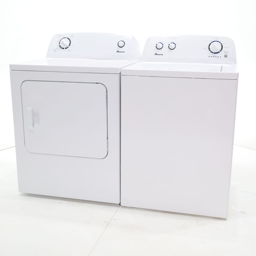 Pictures of Amana 3.4 cu. ft. Top Load Washing Machine with 700 RPM Max Speed and 6.5 cu. ft. Electric Dryer with Wrinkle Prevent - Certified Refurbished - Neu Appliance Outlet - Discount Appliance Outlet in Austin, Tx