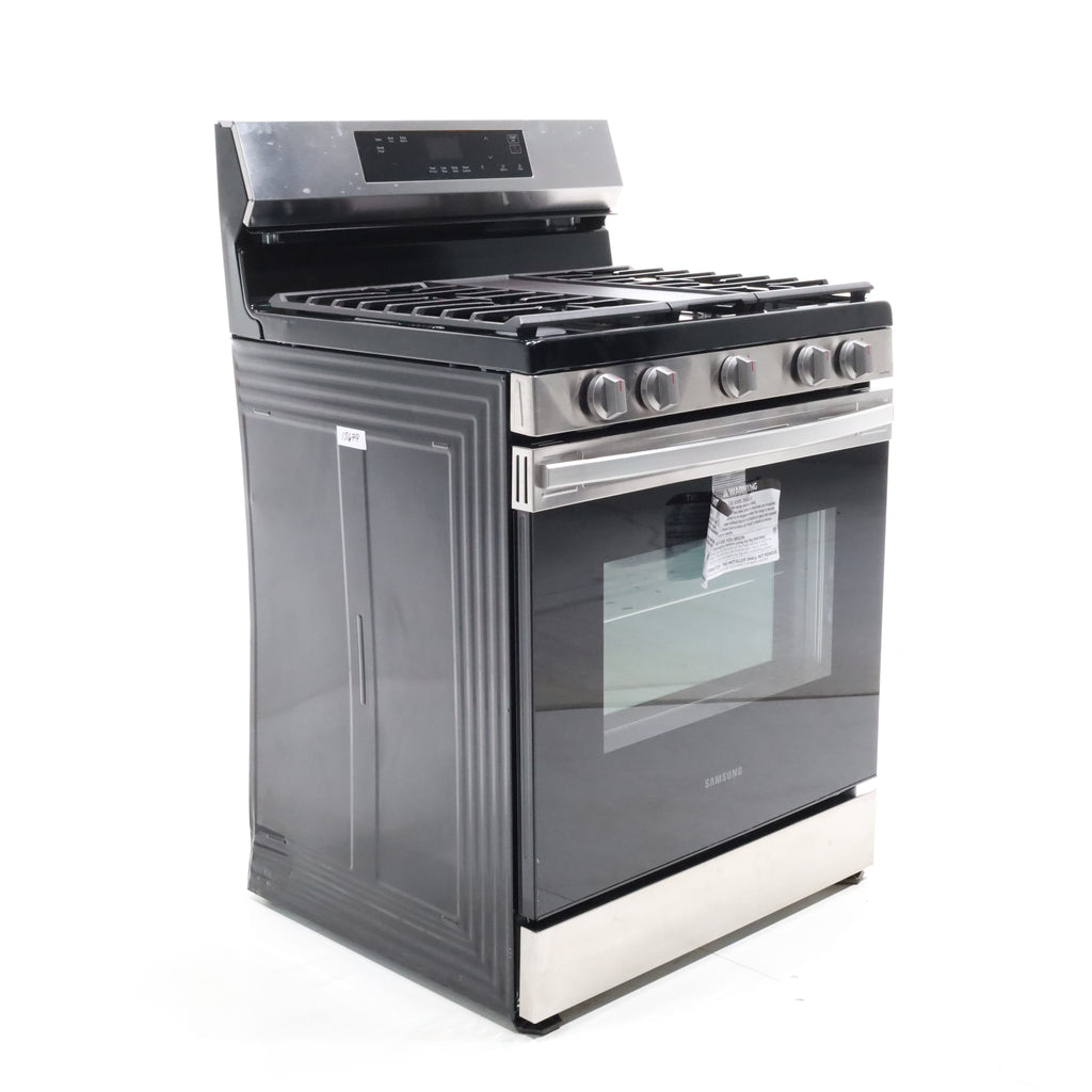Pictures of Stainless Steel Samsung 6.0 cu. ft. 5 Burner Freestanding Gas Range with Integrated Griddle - Scratch & Dent - Major - Neu Appliance Outlet - Discount Appliance Outlet in Austin, Tx