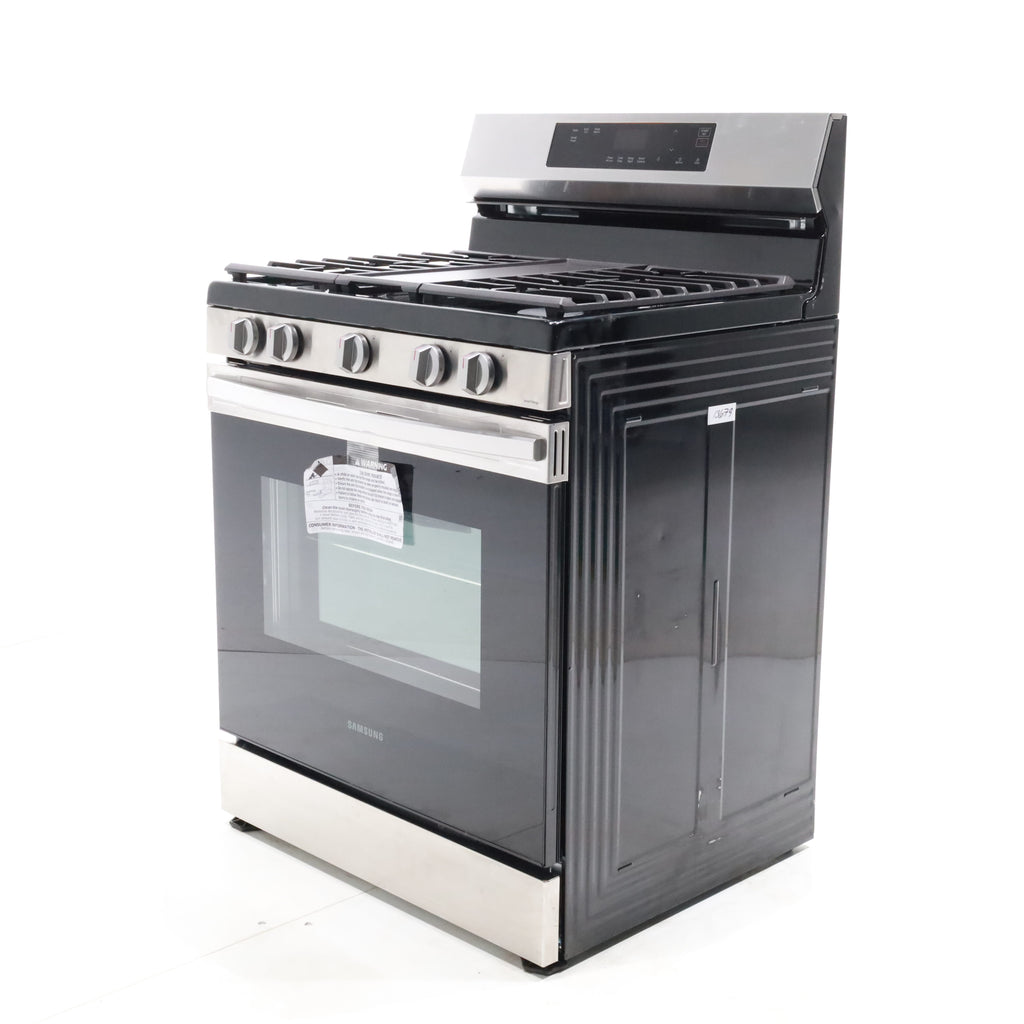 Pictures of Stainless Steel Samsung 6.0 cu. ft. 5 Burner Freestanding Gas Range with Integrated Griddle - Scratch & Dent - Major - Neu Appliance Outlet - Discount Appliance Outlet in Austin, Tx
