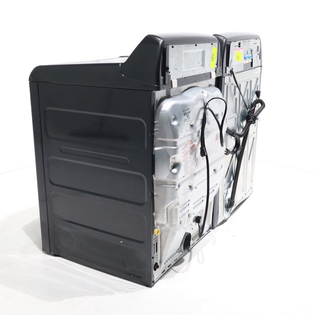 Pictures of Diamond Gray GE Profile 5.4 cu. ft. Top Load Washing Machine with FlexDispense and 7.4 cu. ft. Gas Dryer with Steam - Scratch & Dent - Moderate - Neu Appliance Outlet - Discount Appliance Outlet in Austin, Tx