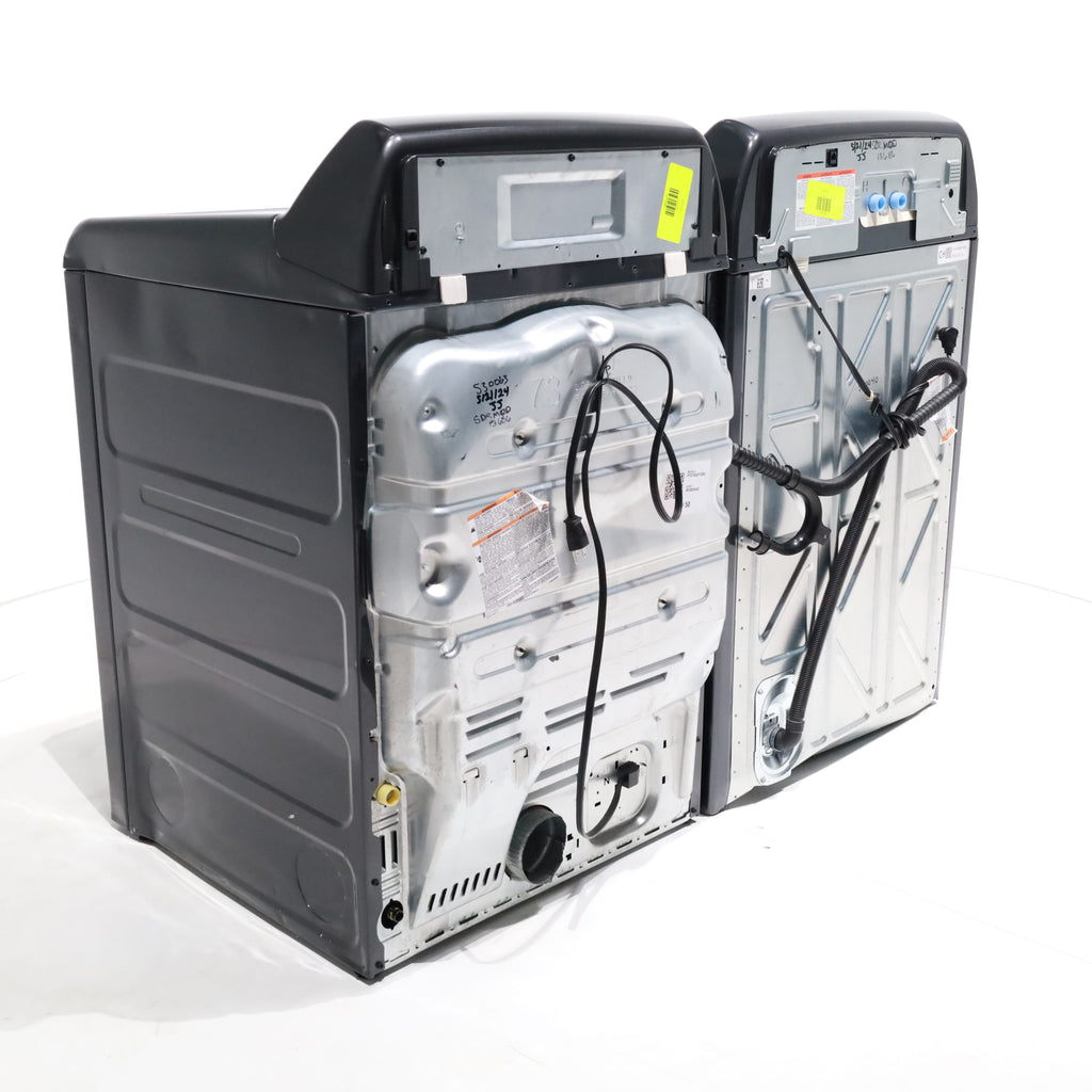 Pictures of Diamond Gray GE Profile 5.4 cu. ft. Top Load Washing Machine with FlexDispense and 7.4 cu. ft. Gas Dryer with Steam - Scratch & Dent - Moderate - Neu Appliance Outlet - Discount Appliance Outlet in Austin, Tx