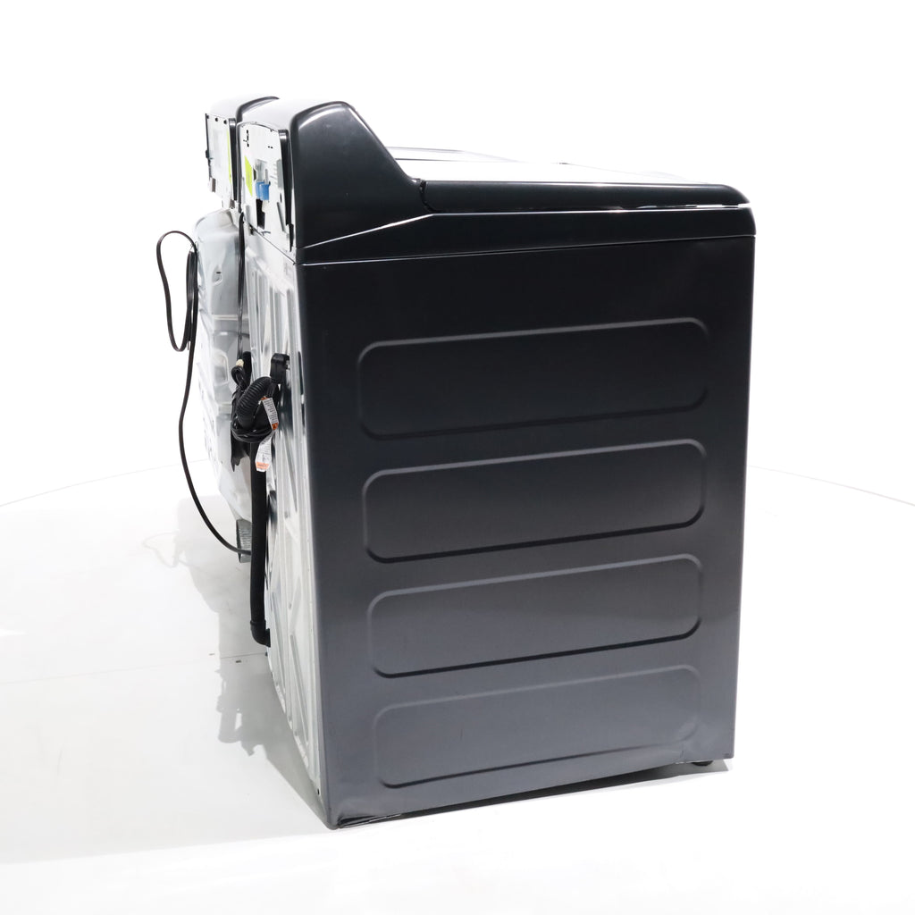 Pictures of Diamond Gray GE Profile 5.4 cu. ft. Top Load Washing Machine with FlexDispense and 7.4 cu. ft. Gas Dryer with Steam - Scratch & Dent - Moderate - Neu Appliance Outlet - Discount Appliance Outlet in Austin, Tx