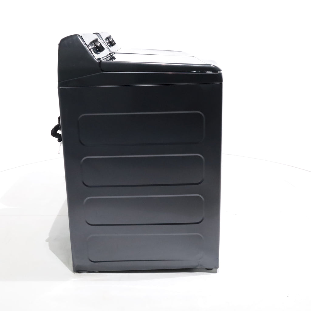 Pictures of Diamond Gray GE Profile 5.4 cu. ft. Top Load Washing Machine with FlexDispense and 7.4 cu. ft. Gas Dryer with Steam - Scratch & Dent - Moderate - Neu Appliance Outlet - Discount Appliance Outlet in Austin, Tx