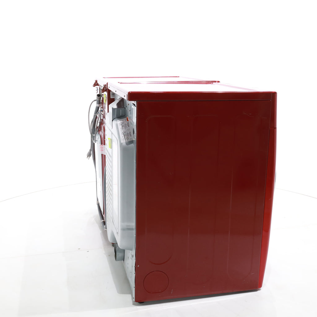 Pictures of Wild Cherry Red ENERGY STAR LG 4.0 cu. ft. Front Load Washer with Steam and Wild Cherry Red LG 7.3 Front Load Electric Dryer with TrueSeam Technology - Certified Refurbished - Neu Appliance Outlet - Discount Appliance Outlet in Austin, Tx