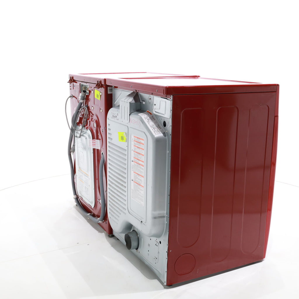 Pictures of Wild Cherry Red ENERGY STAR LG 4.0 cu. ft. Front Load Washer with Steam and Wild Cherry Red LG 7.3 Front Load Electric Dryer with TrueSeam Technology - Certified Refurbished - Neu Appliance Outlet - Discount Appliance Outlet in Austin, Tx