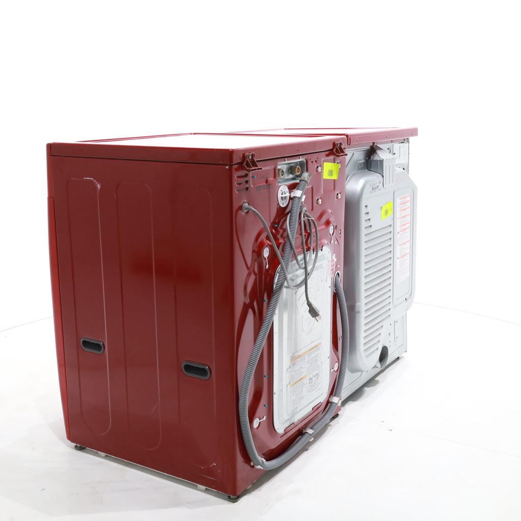 Pictures of Wild Cherry Red ENERGY STAR LG 4.0 cu. ft. Front Load Washer with Steam and Wild Cherry Red LG 7.3 Front Load Electric Dryer with TrueSeam Technology - Certified Refurbished - Neu Appliance Outlet - Discount Appliance Outlet in Austin, Tx