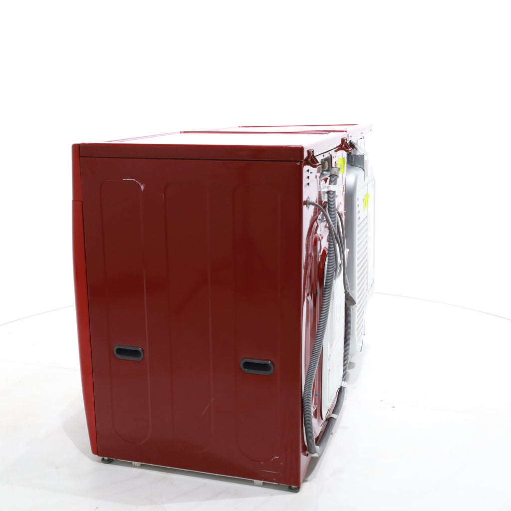 Pictures of Wild Cherry Red ENERGY STAR LG 4.0 cu. ft. Front Load Washer with Steam and Wild Cherry Red LG 7.3 Front Load Electric Dryer with TrueSeam Technology - Certified Refurbished - Neu Appliance Outlet - Discount Appliance Outlet in Austin, Tx