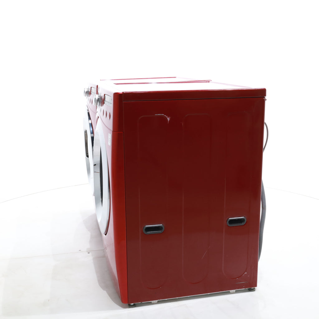 Pictures of Wild Cherry Red ENERGY STAR LG 4.0 cu. ft. Front Load Washer with Steam and Wild Cherry Red LG 7.3 Front Load Electric Dryer with TrueSeam Technology - Certified Refurbished - Neu Appliance Outlet - Discount Appliance Outlet in Austin, Tx