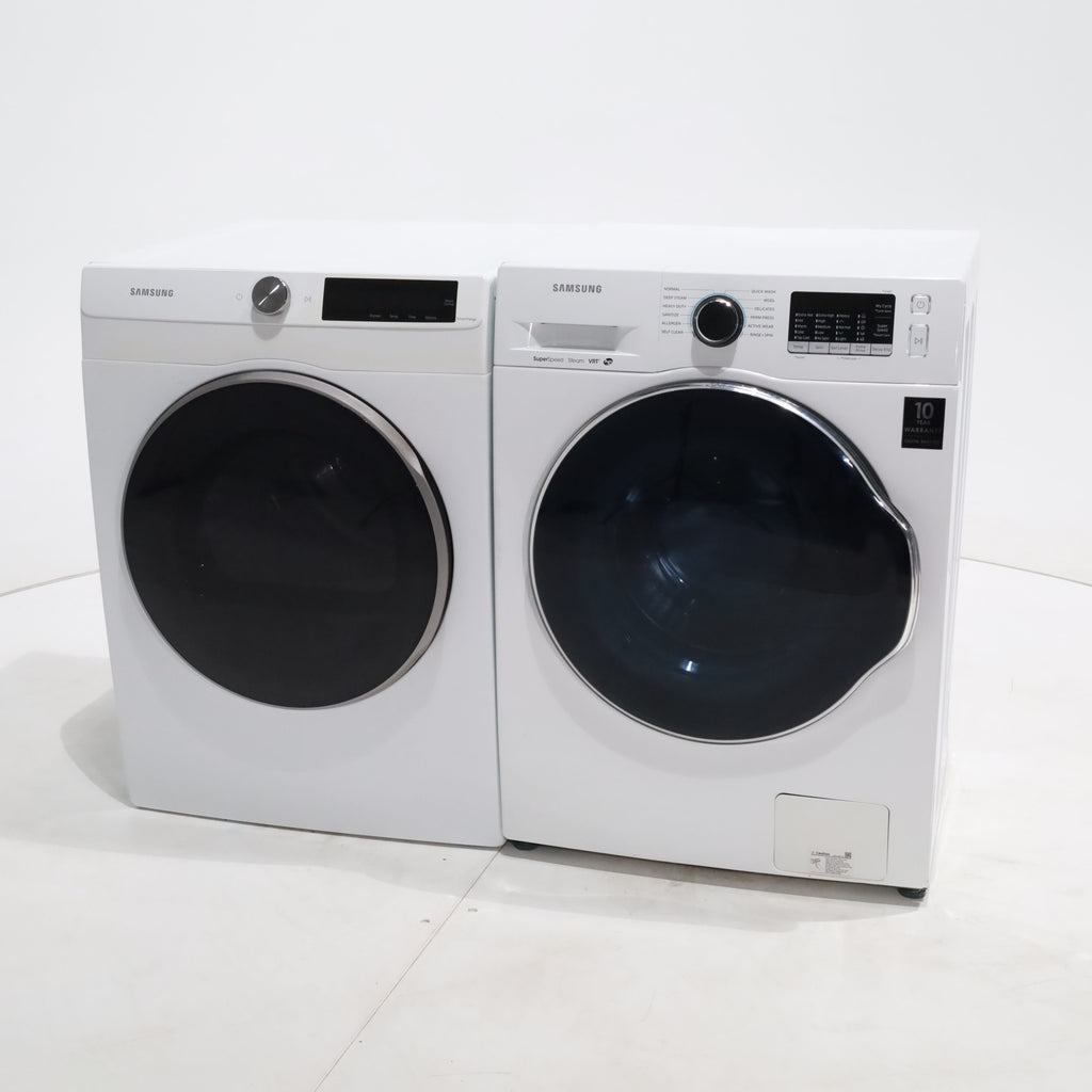 Pictures of 24 in. Samsung 2.2 cu. ft. Front Load Washing Machine with Steam and 4.0 cu. ft. Frontload Electric Dryer with AI Smart Dial - Scratch & Dent - Minor - Neu Appliance Outlet - Discount Appliance Outlet in Austin, Tx