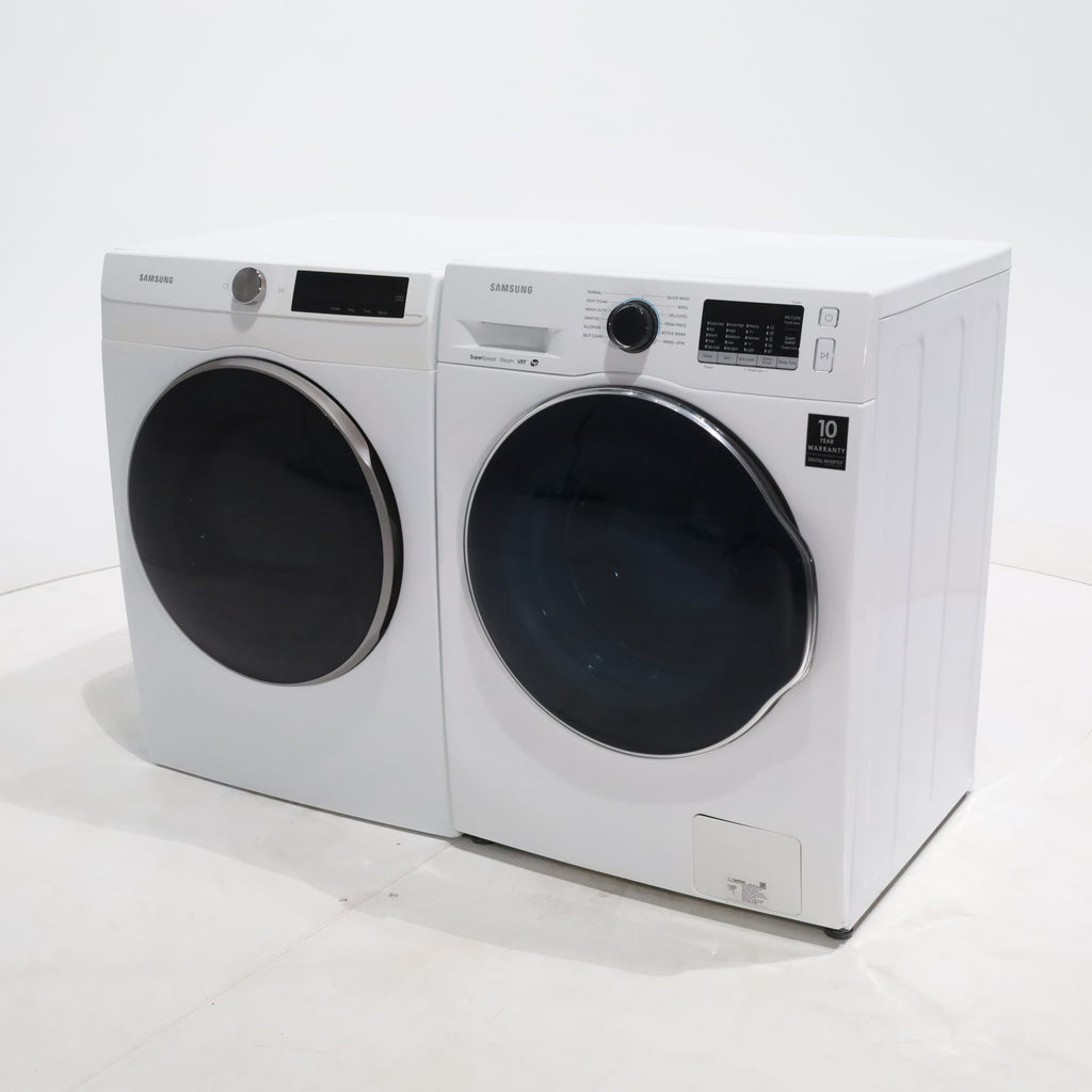 Pictures of 24 in. Samsung 2.2 cu. ft. Front Load Washing Machine with Steam and 4.0 cu. ft. Frontload Electric Dryer with AI Smart Dial - Scratch & Dent - Minor - Neu Appliance Outlet - Discount Appliance Outlet in Austin, Tx