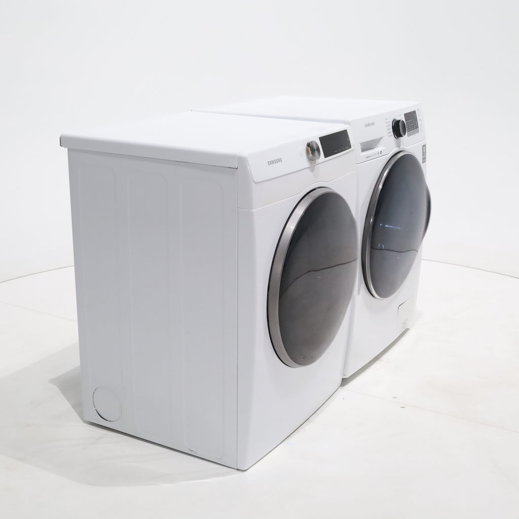 Pictures of 24 in. Samsung 2.2 cu. ft. Front Load Washing Machine with Steam and 4.0 cu. ft. Frontload Electric Dryer with AI Smart Dial - Scratch & Dent - Minor - Neu Appliance Outlet - Discount Appliance Outlet in Austin, Tx