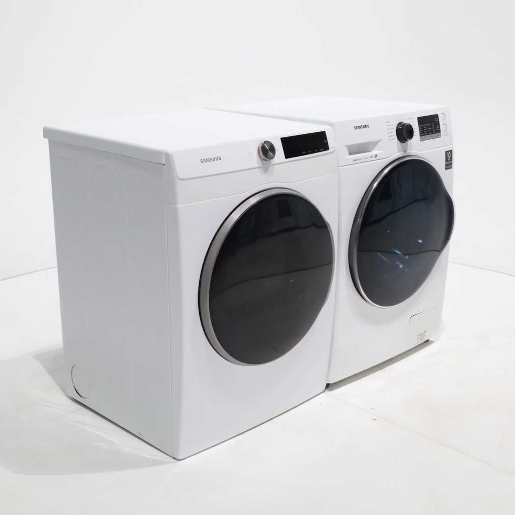 Pictures of 24 in. Samsung 2.2 cu. ft. Front Load Washing Machine with Steam and 4.0 cu. ft. Frontload Electric Dryer with AI Smart Dial - Scratch & Dent - Minor - Neu Appliance Outlet - Discount Appliance Outlet in Austin, Tx