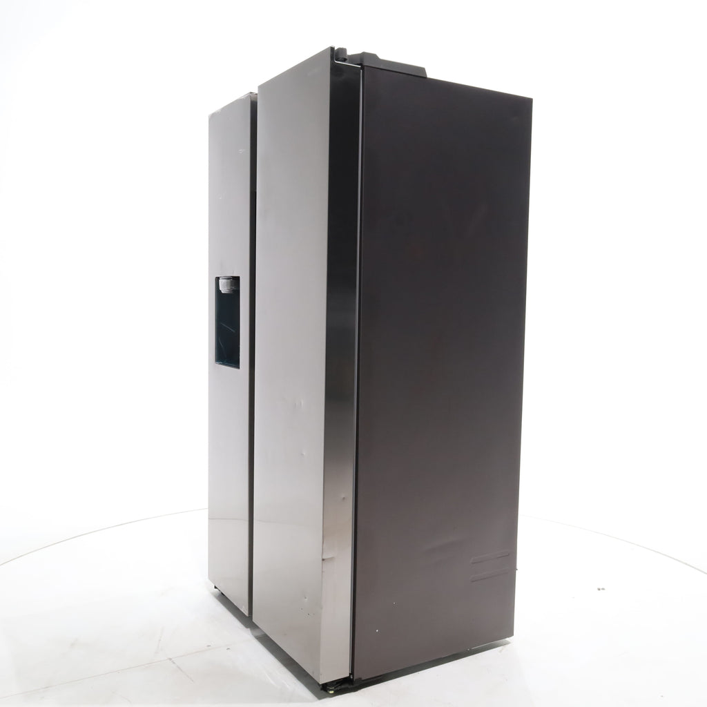 Pictures of Counter Depth Fingerprint Resistant Stainless Steel ENERGY STAR Samsung 22 cu. ft. Side by Side Refrigerator with Exterior Water and Ice Dispenser - Scratch & Dent - Moderate - Neu Appliance Outlet - Discount Appliance Outlet in Austin, Tx