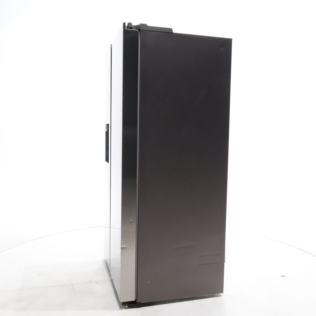 Pictures of Counter Depth Fingerprint Resistant Stainless Steel ENERGY STAR Samsung 22 cu. ft. Side by Side Refrigerator with Exterior Water and Ice Dispenser - Scratch & Dent - Moderate - Neu Appliance Outlet - Discount Appliance Outlet in Austin, Tx