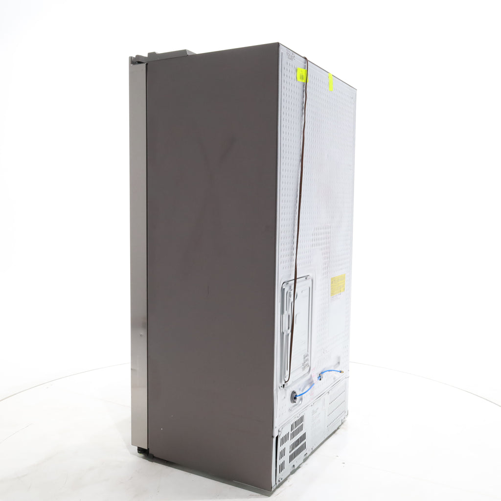 Pictures of Counter Depth Fingerprint Resistant Stainless Steel ENERGY STAR Samsung 22 cu. ft. Side by Side Refrigerator with Exterior Water and Ice Dispenser - Scratch & Dent - Moderate - Neu Appliance Outlet - Discount Appliance Outlet in Austin, Tx