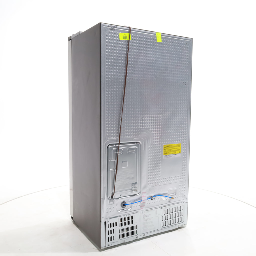 Pictures of Counter Depth Fingerprint Resistant Stainless Steel ENERGY STAR Samsung 22 cu. ft. Side by Side Refrigerator with Exterior Water and Ice Dispenser - Scratch & Dent - Moderate - Neu Appliance Outlet - Discount Appliance Outlet in Austin, Tx