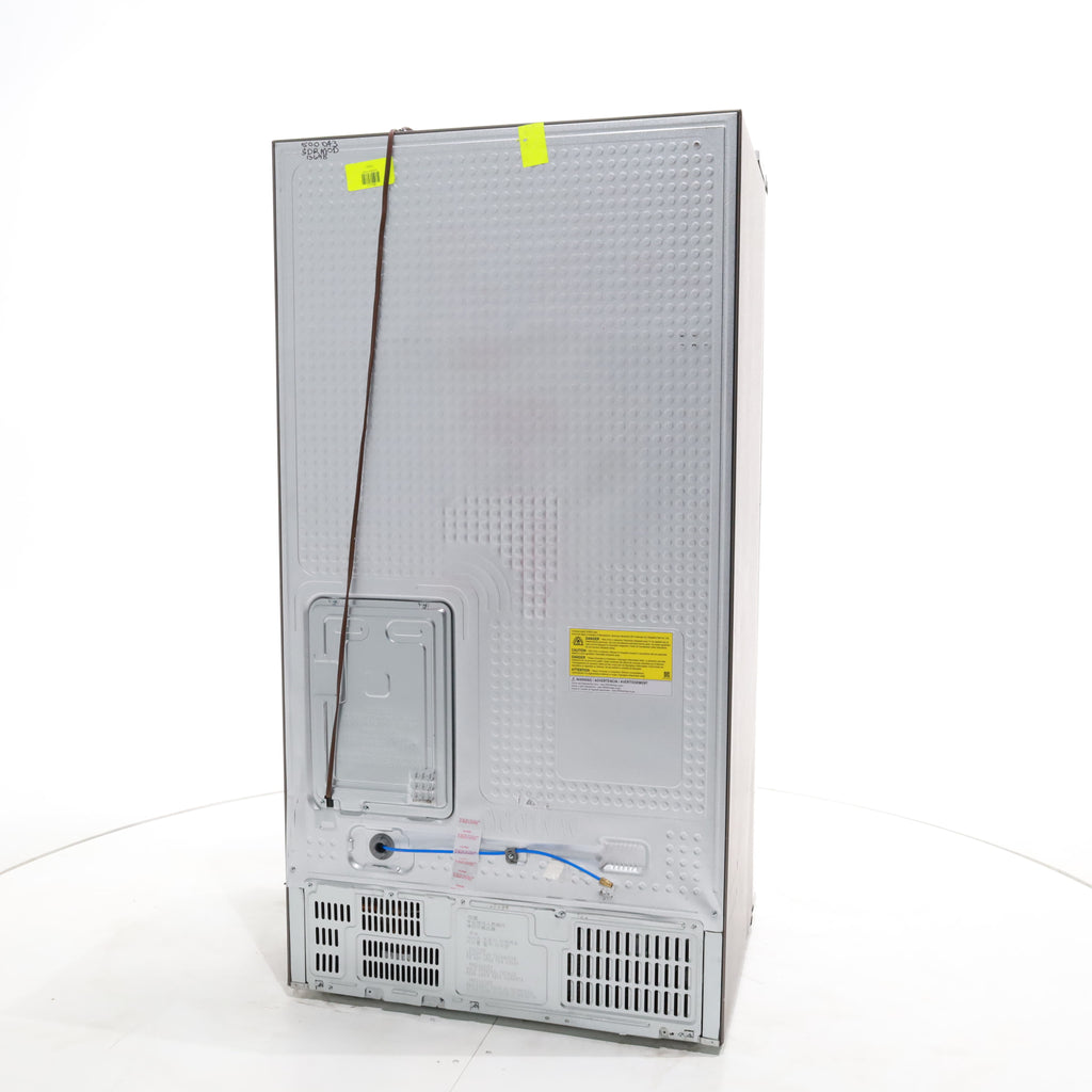 Pictures of Counter Depth Fingerprint Resistant Stainless Steel ENERGY STAR Samsung 22 cu. ft. Side by Side Refrigerator with Exterior Water and Ice Dispenser - Scratch & Dent - Moderate - Neu Appliance Outlet - Discount Appliance Outlet in Austin, Tx