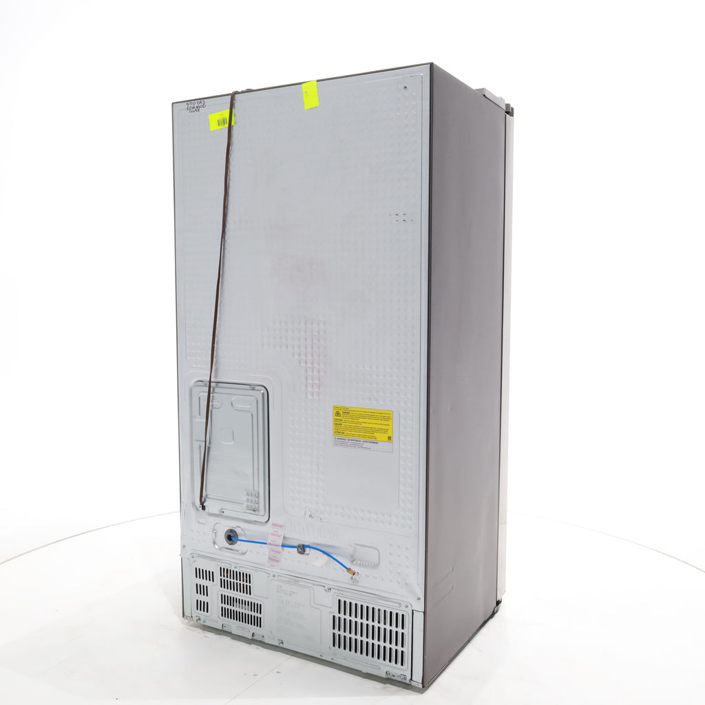 Pictures of Counter Depth Fingerprint Resistant Stainless Steel ENERGY STAR Samsung 22 cu. ft. Side by Side Refrigerator with Exterior Water and Ice Dispenser - Scratch & Dent - Moderate - Neu Appliance Outlet - Discount Appliance Outlet in Austin, Tx