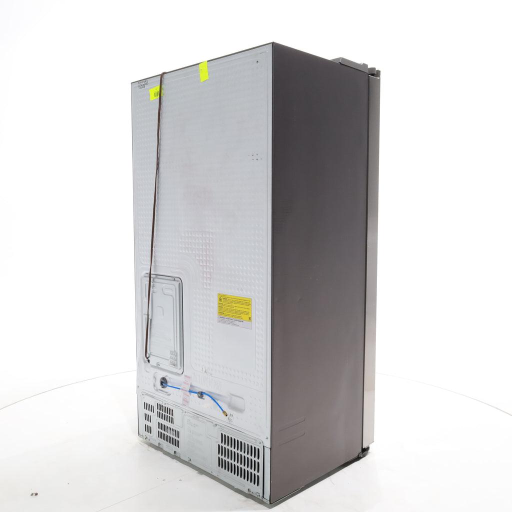 Pictures of Counter Depth Fingerprint Resistant Stainless Steel ENERGY STAR Samsung 22 cu. ft. Side by Side Refrigerator with Exterior Water and Ice Dispenser - Scratch & Dent - Moderate - Neu Appliance Outlet - Discount Appliance Outlet in Austin, Tx