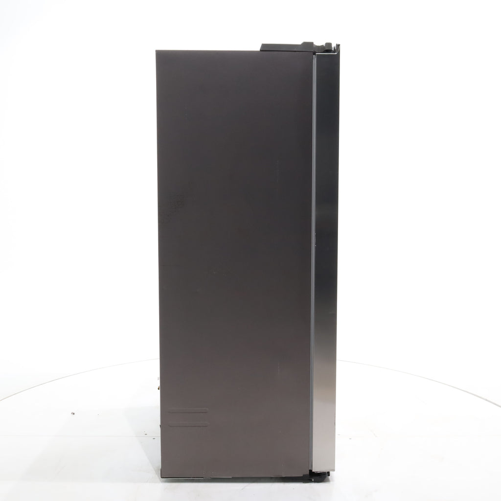 Pictures of Counter Depth Fingerprint Resistant Stainless Steel ENERGY STAR Samsung 22 cu. ft. Side by Side Refrigerator with Exterior Water and Ice Dispenser - Scratch & Dent - Moderate - Neu Appliance Outlet - Discount Appliance Outlet in Austin, Tx