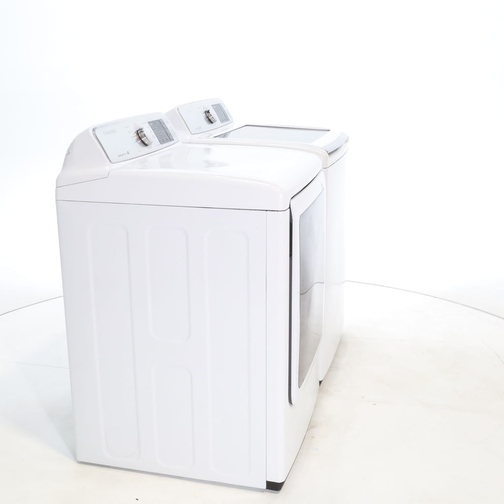 Pictures of Samsung 4.5 Top Load Washing Machine with Diamond Drum Design and Samsung 7.4 cu. ft. Electric Dryer with Smart Care - Certified Refurbished - Neu Appliance Outlet - Discount Appliance Outlet in Austin, Tx