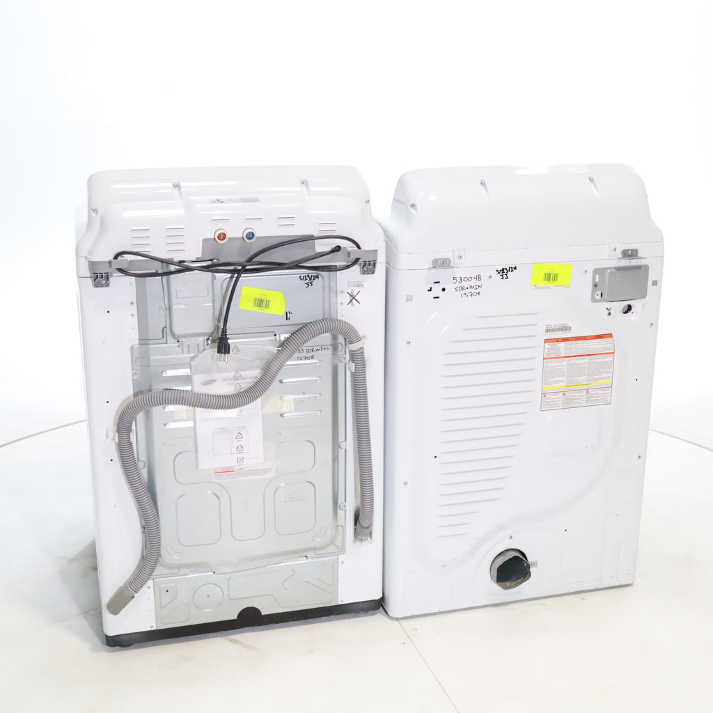 Pictures of Samsung 4.5 Top Load Washing Machine with Diamond Drum Design and Samsung 7.4 cu. ft. Electric Dryer with Smart Care - Certified Refurbished - Neu Appliance Outlet - Discount Appliance Outlet in Austin, Tx