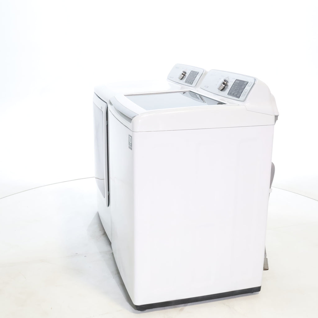 Pictures of Samsung 4.5 Top Load Washing Machine with Diamond Drum Design and Samsung 7.4 cu. ft. Electric Dryer with Smart Care - Certified Refurbished - Neu Appliance Outlet - Discount Appliance Outlet in Austin, Tx