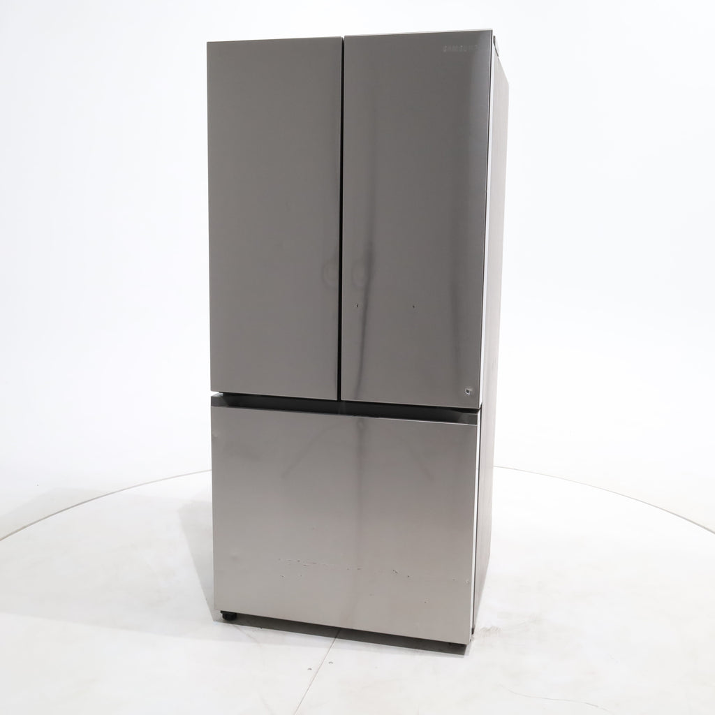 Pictures of 33 in. Wide Fingerprint Resistant Stainless Steel ENERGY STAR Smart Samsung  17.5 cu. ft. 3 Door French Door Refrigerator with Internal Ice Maker - Scratch & Dent - Moderate - Neu Appliance Outlet - Discount Appliance Outlet in Austin, Tx