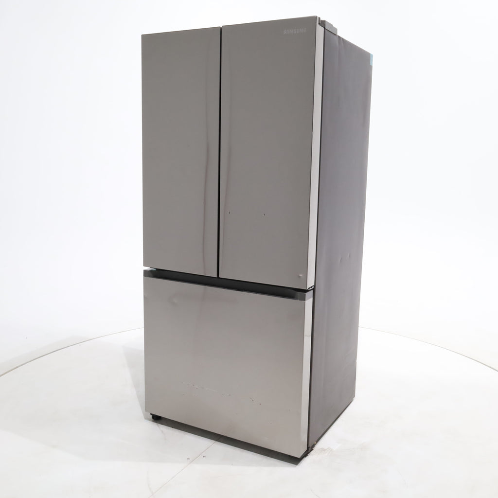 Pictures of 33 in. Wide Fingerprint Resistant Stainless Steel ENERGY STAR Smart Samsung  17.5 cu. ft. 3 Door French Door Refrigerator with Internal Ice Maker - Scratch & Dent - Moderate - Neu Appliance Outlet - Discount Appliance Outlet in Austin, Tx