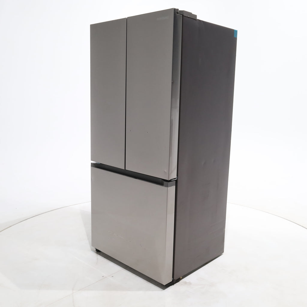 Pictures of 33 in. Wide Fingerprint Resistant Stainless Steel ENERGY STAR Smart Samsung  17.5 cu. ft. 3 Door French Door Refrigerator with Internal Ice Maker - Scratch & Dent - Moderate - Neu Appliance Outlet - Discount Appliance Outlet in Austin, Tx