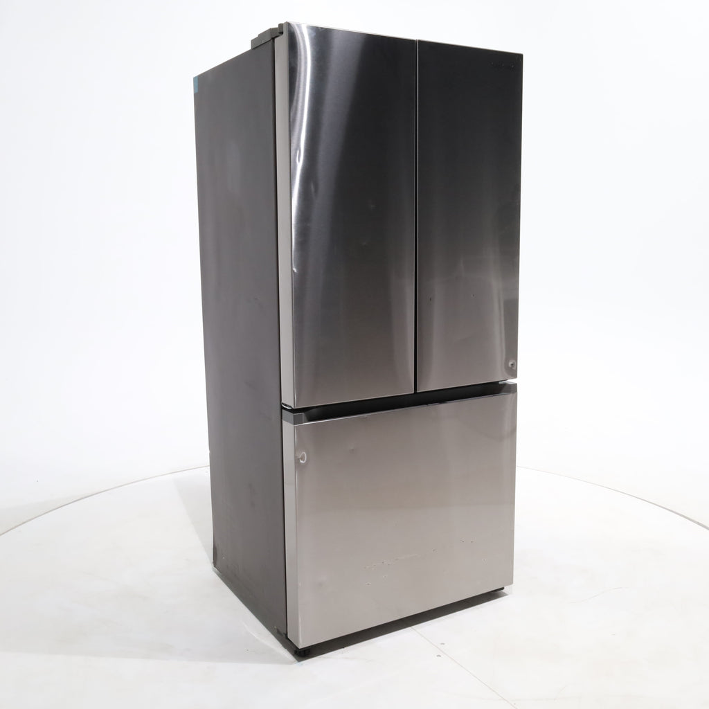 Pictures of 33 in. Wide Fingerprint Resistant Stainless Steel ENERGY STAR Smart Samsung  17.5 cu. ft. 3 Door French Door Refrigerator with Internal Ice Maker - Scratch & Dent - Moderate - Neu Appliance Outlet - Discount Appliance Outlet in Austin, Tx