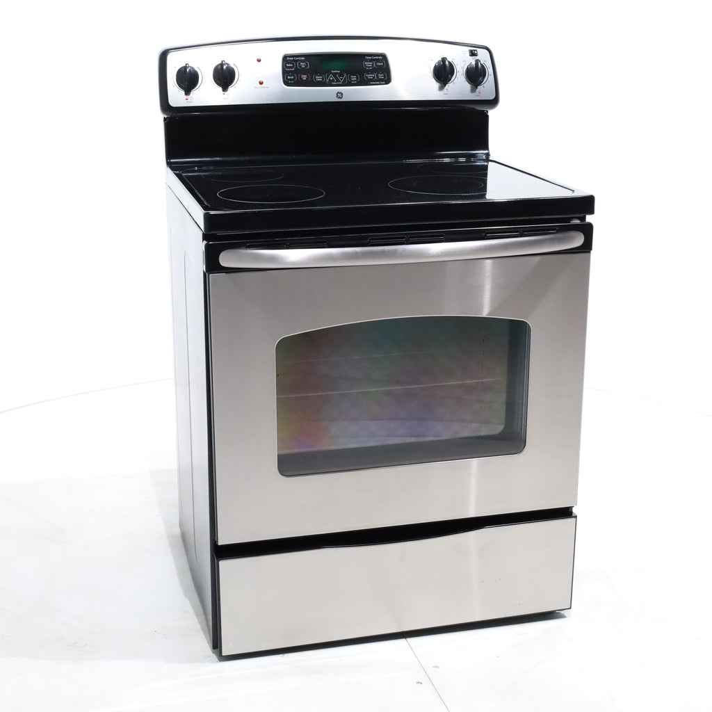 Pictures of Stainless Steel GE 5.3 cu. ft. 4 Heating Element Freestanding Range with Ceramic Glass Cooktop - Certified Refurbished - Neu Appliance Outlet - Discount Appliance Outlet in Austin, Tx