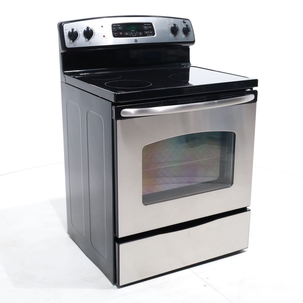 Pictures of Stainless Steel GE 5.3 cu. ft. 4 Heating Element Freestanding Range with Ceramic Glass Cooktop - Certified Refurbished - Neu Appliance Outlet - Discount Appliance Outlet in Austin, Tx