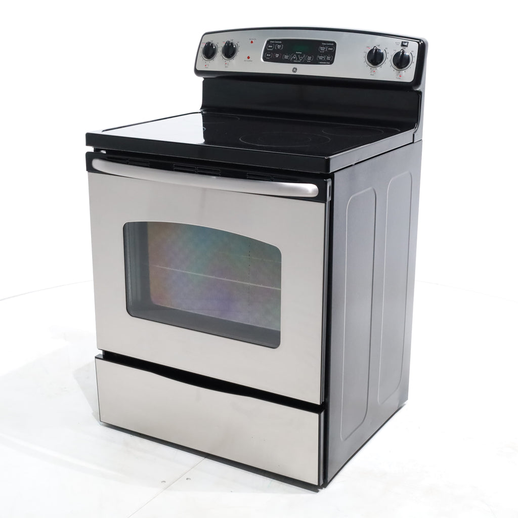 Pictures of Stainless Steel GE 5.3 cu. ft. 4 Heating Element Freestanding Range with Ceramic Glass Cooktop - Certified Refurbished - Neu Appliance Outlet - Discount Appliance Outlet in Austin, Tx