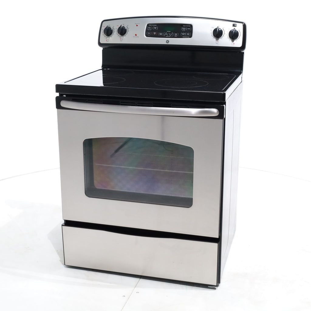 Pictures of Stainless Steel GE 5.3 cu. ft. 4 Heating Element Freestanding Range with Ceramic Glass Cooktop - Certified Refurbished - Neu Appliance Outlet - Discount Appliance Outlet in Austin, Tx