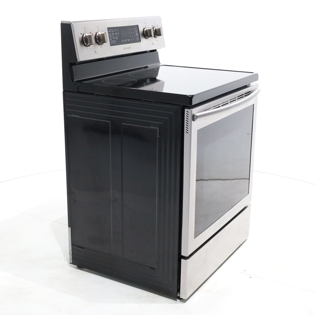 Pictures of Stainless Steel Samsung 5.9 cu. ft. Freestanding 5 Heating Element Smooth Cooktop Electric Range with True Convection  - Certified Refurbished - Neu Appliance Outlet - Discount Appliance Outlet in Austin, Tx