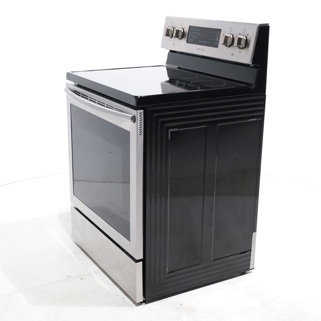 Pictures of Stainless Steel Samsung 5.9 cu. ft. Freestanding 5 Heating Element Smooth Cooktop Electric Range with True Convection  - Certified Refurbished - Neu Appliance Outlet - Discount Appliance Outlet in Austin, Tx