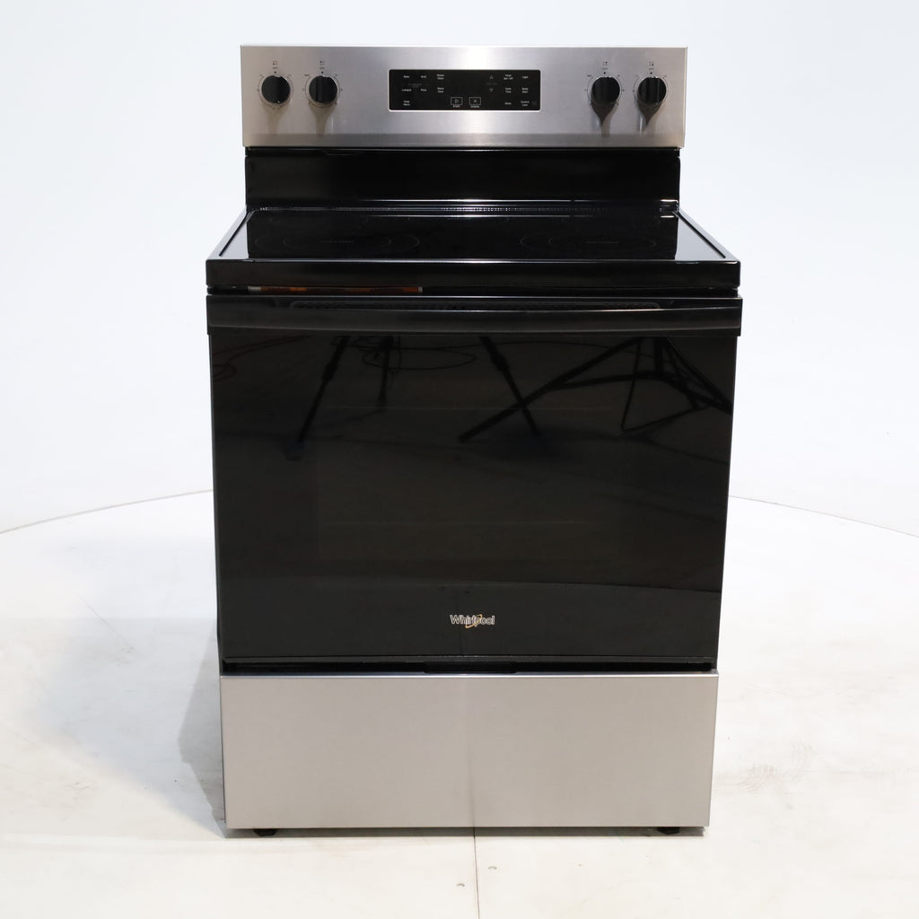 Pictures of Stainless Steel Whirlpool 5.3 cu. ft. 5 Heating Element Freestanding Electric Range with FlexHeat Dual Radiant Elements - Certified Refurbished - Neu Appliance Outlet - Discount Appliance Outlet in Austin, Tx