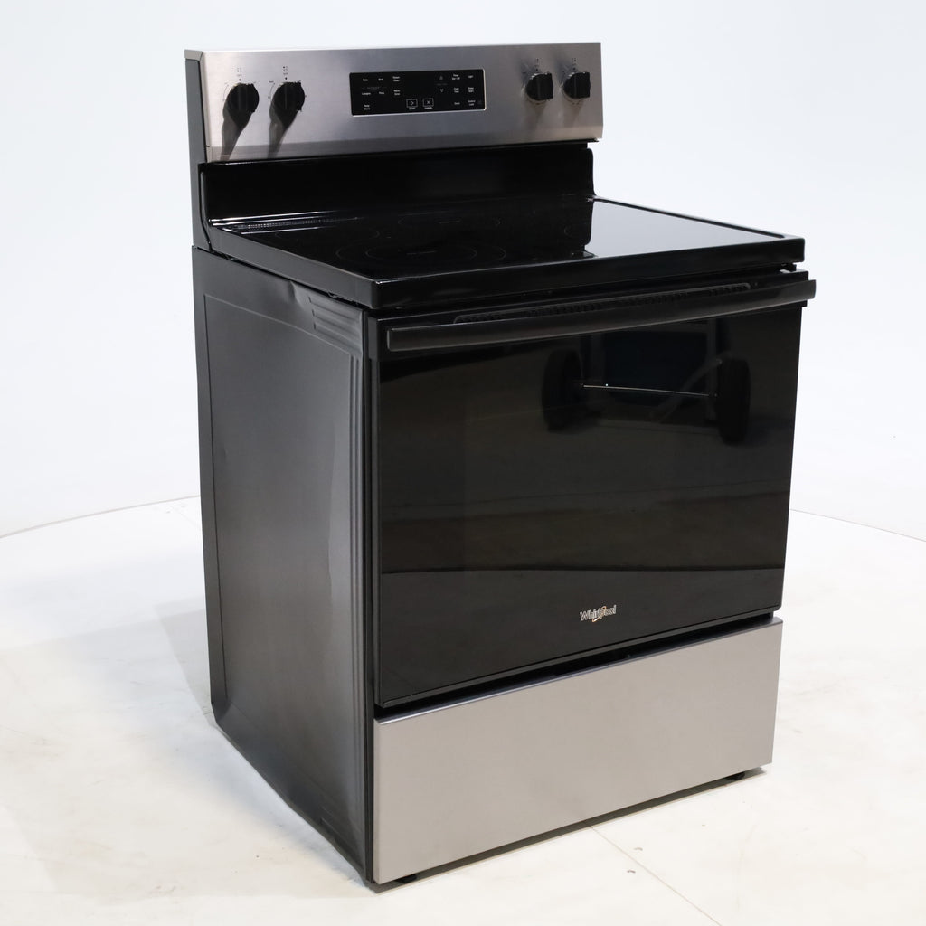 Pictures of Stainless Steel Whirlpool 5.3 cu. ft. 5 Heating Element Freestanding Electric Range with FlexHeat Dual Radiant Elements - Certified Refurbished - Neu Appliance Outlet - Discount Appliance Outlet in Austin, Tx